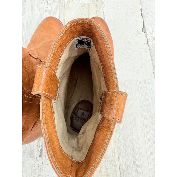 Frye Anna Shortie Tan Leather Western Mini Boot Womens Size 10 - Picture 11 of 16